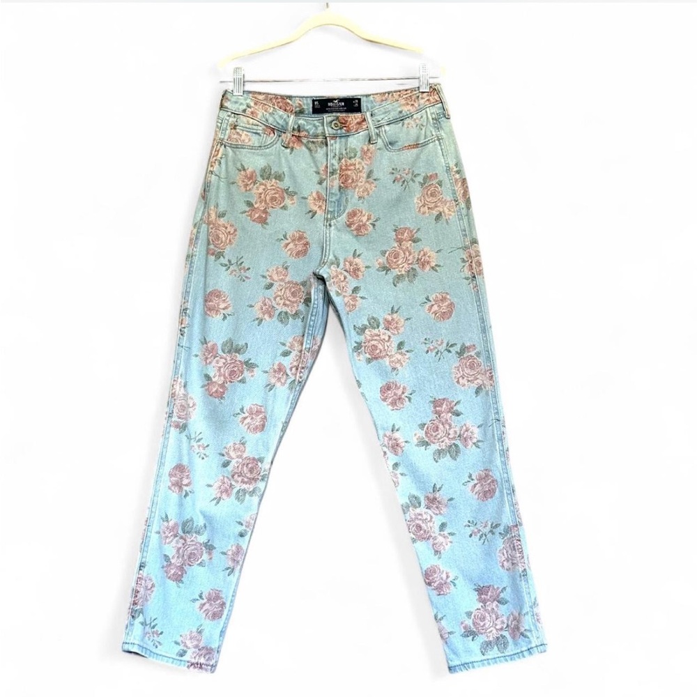 Hollister Rose Print Mom Jeans - Size 29
